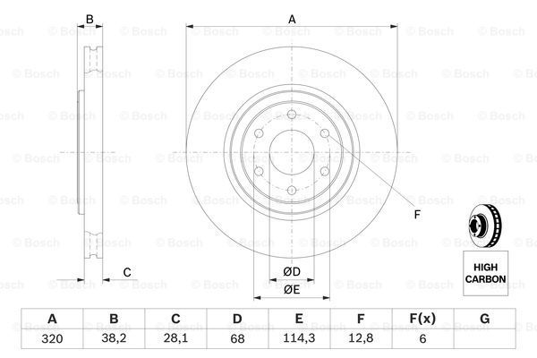 BOSCH Тормозной диск 0 986 479 357