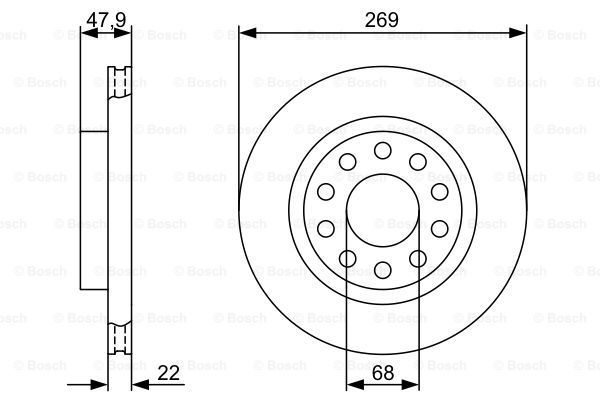 BOSCH Тормозной диск 0 986 479 366