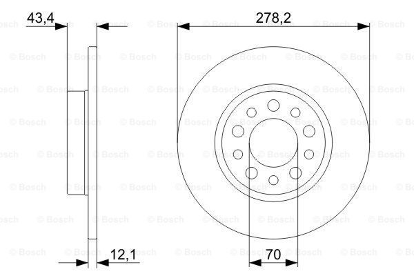 BOSCH Тормозной диск 0 986 479 378