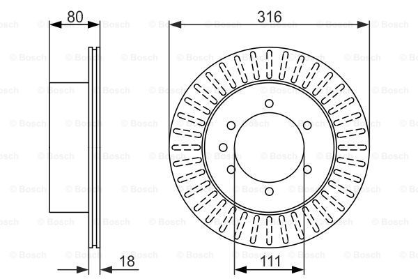 BOSCH Тормозной диск 0 986 479 385