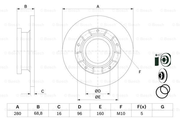 BOSCH Тормозной диск 0 986 479 401