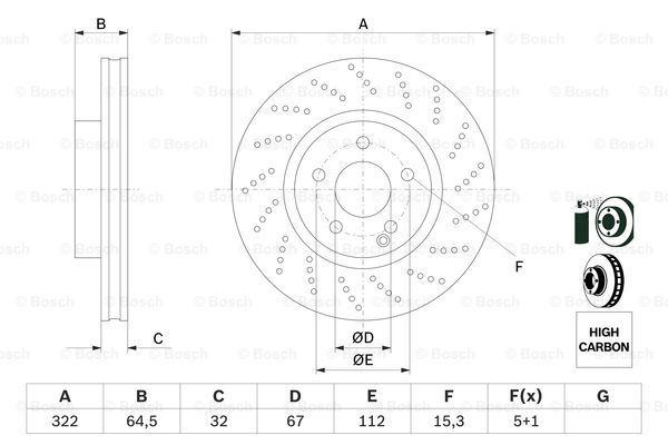 BOSCH Тормозной диск 0 986 479 408