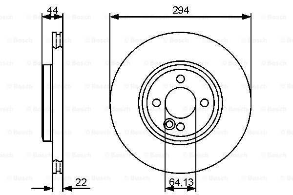 BOSCH Тормозной диск 0 986 479 438