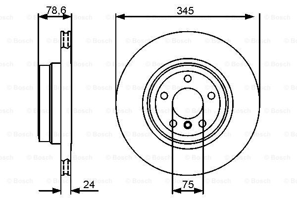 BOSCH Тормозной диск 0 986 479 443