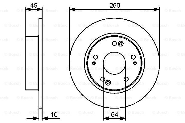 BOSCH Тормозной диск 0 986 479 450