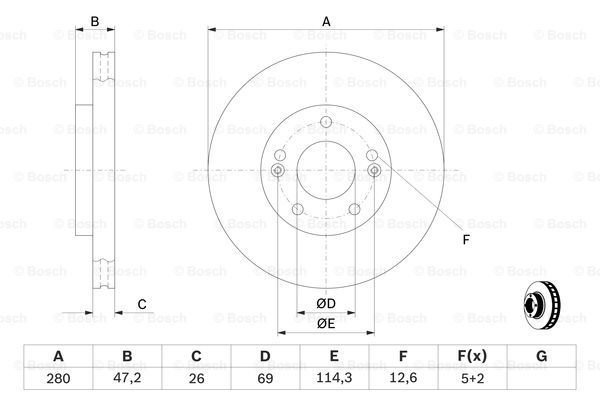 BOSCH Тормозной диск 0 986 479 460