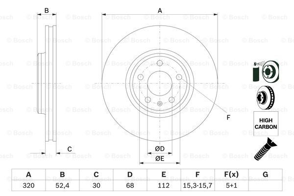 BOSCH Тормозной диск 0 986 479 468