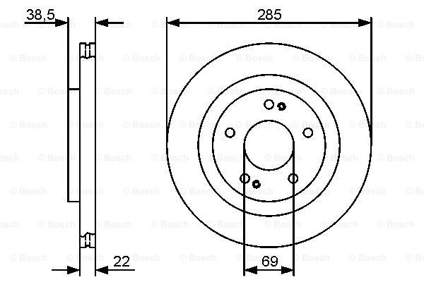 BOSCH Тормозной диск 0 986 479 470