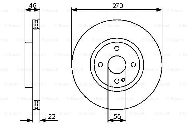 BOSCH Тормозной диск 0 986 479 472