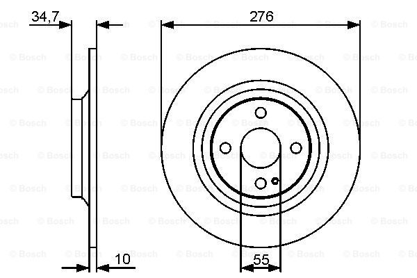 BOSCH Тормозной диск 0 986 479 473