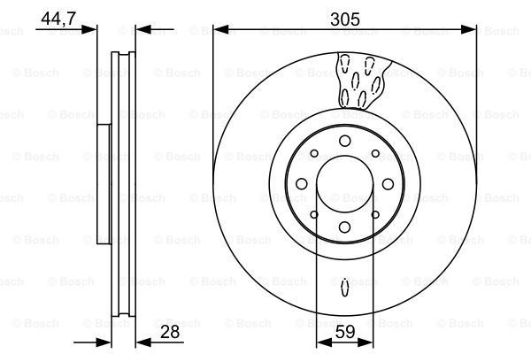 BOSCH Тормозной диск 0 986 479 530