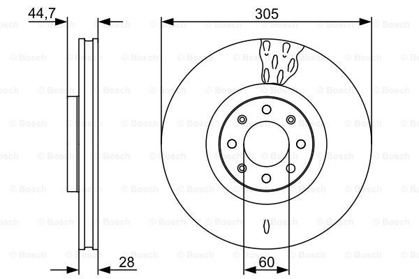 BOSCH Тормозной диск 0 986 479 531