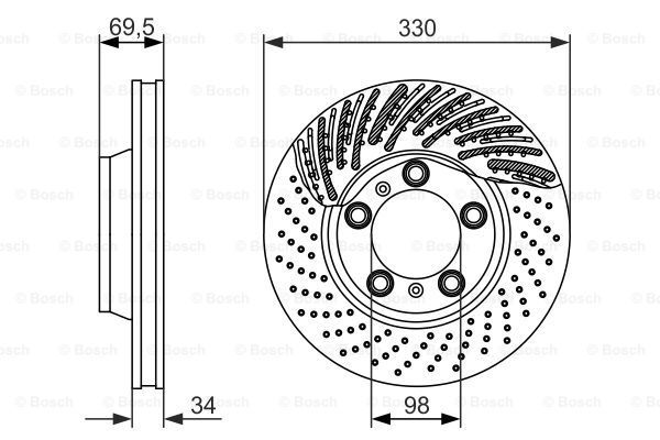 BOSCH Тормозной диск 0 986 479 579