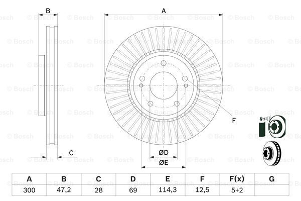 BOSCH Тормозной диск 0 986 479 595