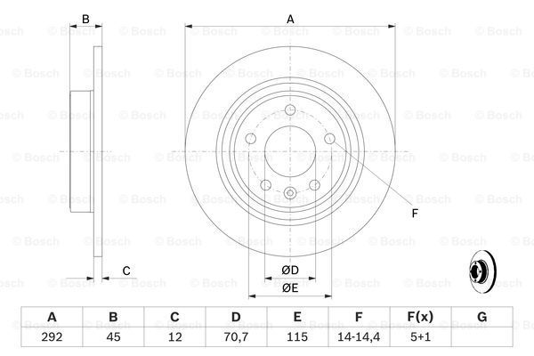 BOSCH Тормозной диск 0 986 479 646