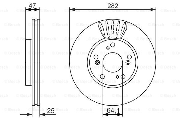 BOSCH Тормозной диск 0 986 479 686