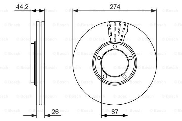 BOSCH Тормозной диск 0 986 479 696