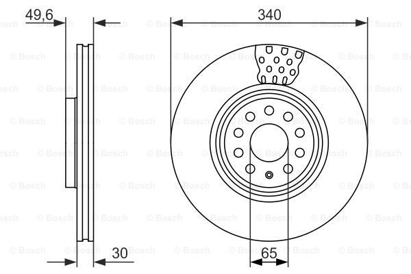 BOSCH Тормозной диск 0 986 479 734