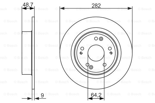 BOSCH Тормозной диск 0 986 479 738