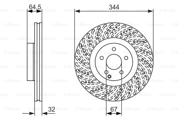 BOSCH Тормозной диск 0 986 479 764