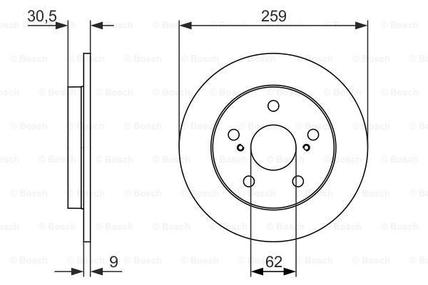 BOSCH Тормозной диск 0 986 479 765