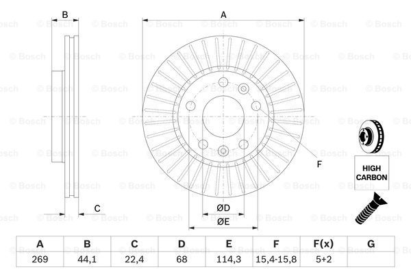 BOSCH Тормозной диск 0 986 479 779