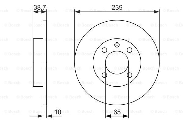 BOSCH Тормозной диск 0 986 479 824