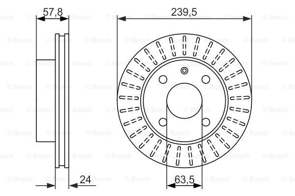 BOSCH Тормозной диск 0 986 479 836