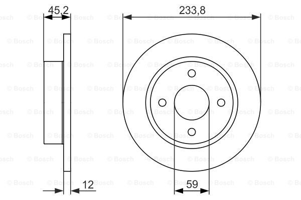 BOSCH Тормозной диск 0 986 479 852