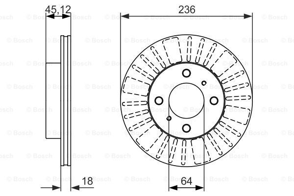 BOSCH Тормозной диск 0 986 479 883