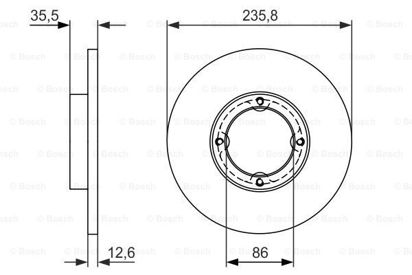 BOSCH Тормозной диск 0 986 479 898