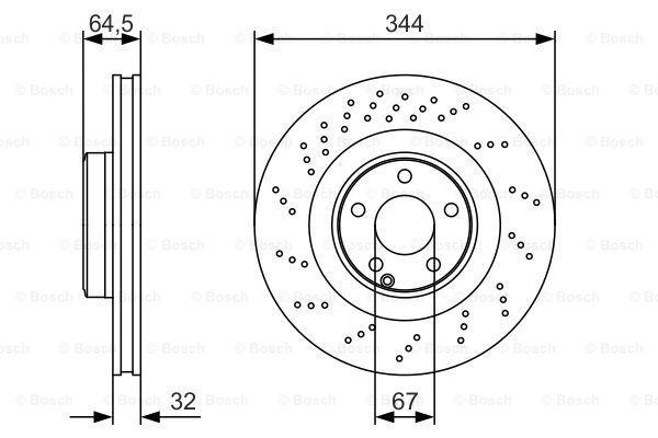 BOSCH Тормозной диск 0 986 479 A17