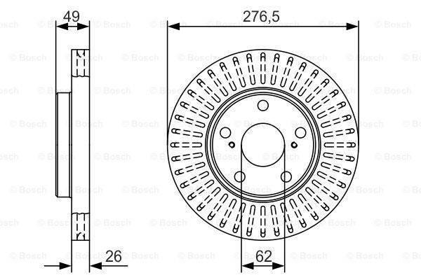 BOSCH Тормозной диск 0 986 479 A62