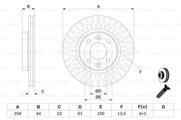 BOSCH Тормозной диск 0 986 479 A86