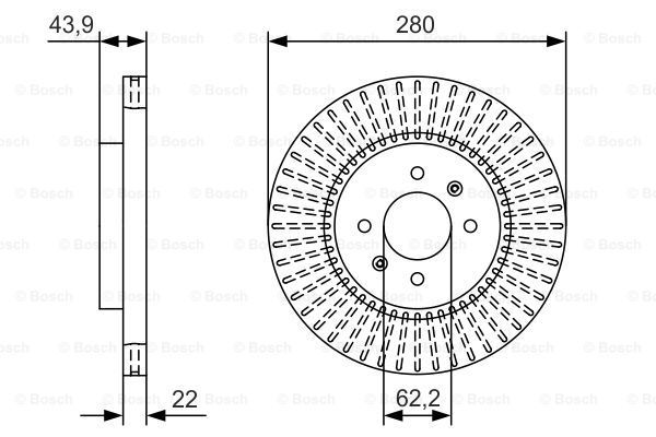 BOSCH Тормозной диск 0 986 479 B05