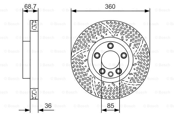 BOSCH Тормозной диск 0 986 479 B13