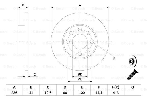 BOSCH Тормозной диск 0 986 479 B20