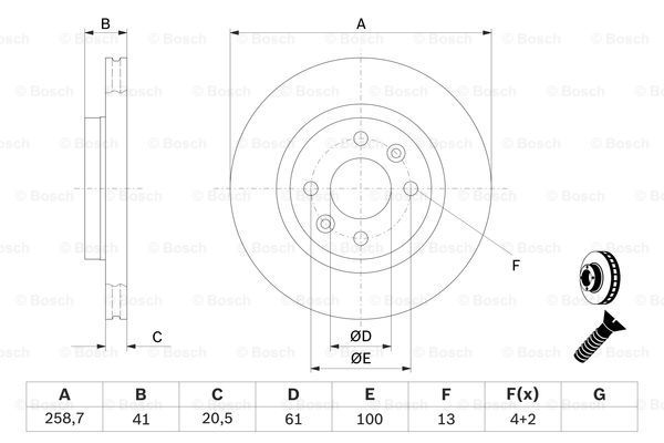 BOSCH stabdžių diskas 0 986 479 B21