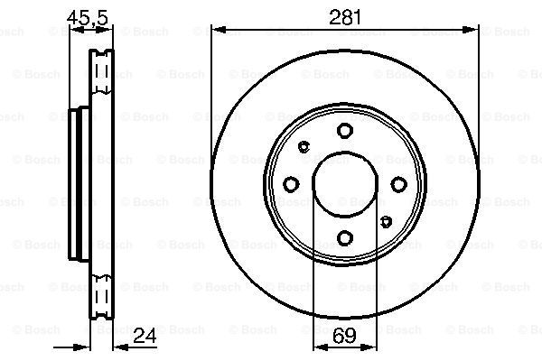 BOSCH Тормозной диск 0 986 479 B37