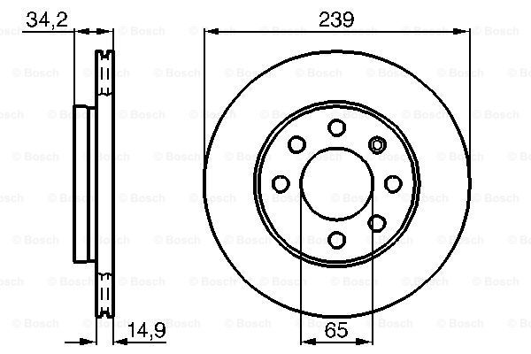 BOSCH Тормозной диск 0 986 479 B42