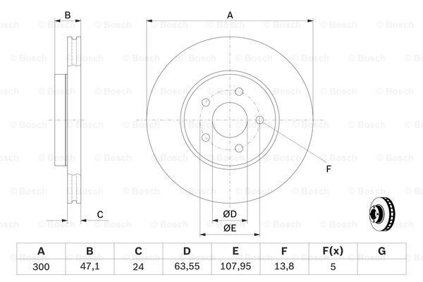 BOSCH Тормозной диск 0 986 479 B44