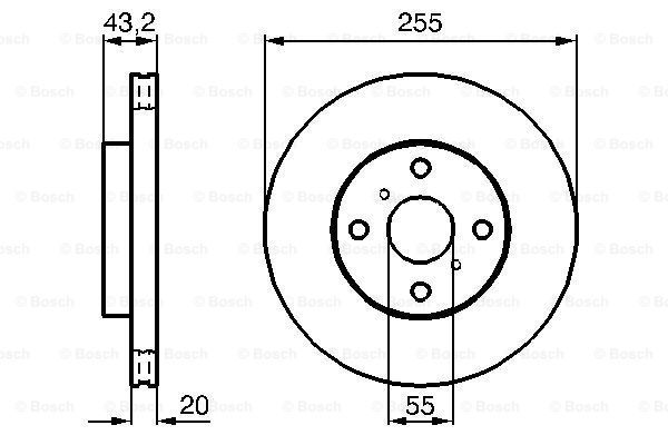 BOSCH Тормозной диск 0 986 479 B60