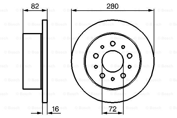 BOSCH Тормозной диск 0 986 479 B63