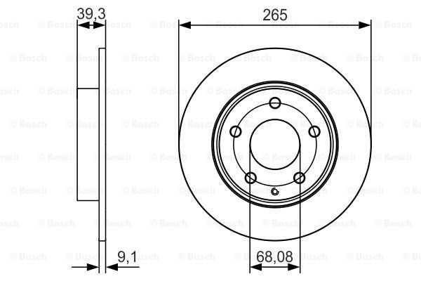 BOSCH Тормозной диск 0 986 479 C26