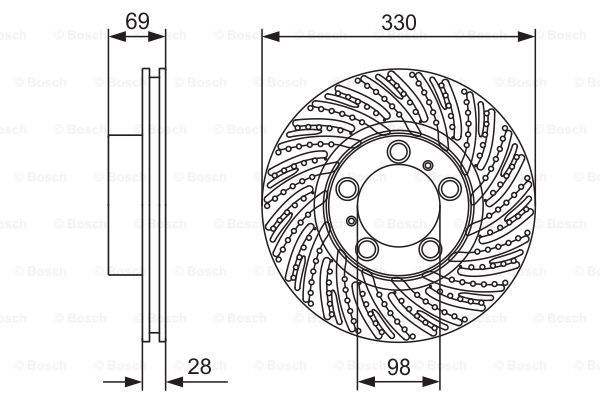 BOSCH Тормозной диск 0 986 479 D25