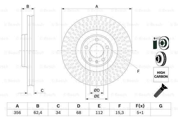 BOSCH Тормозной диск 0 986 479 E39