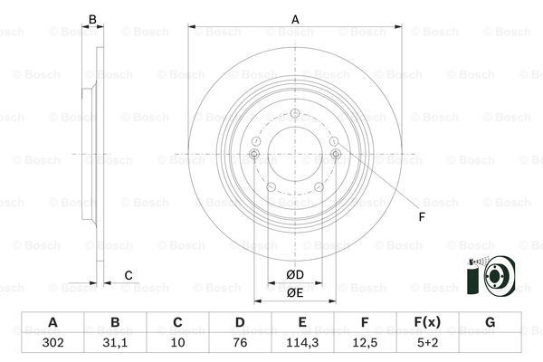 BOSCH Тормозной диск 0 986 479 E46