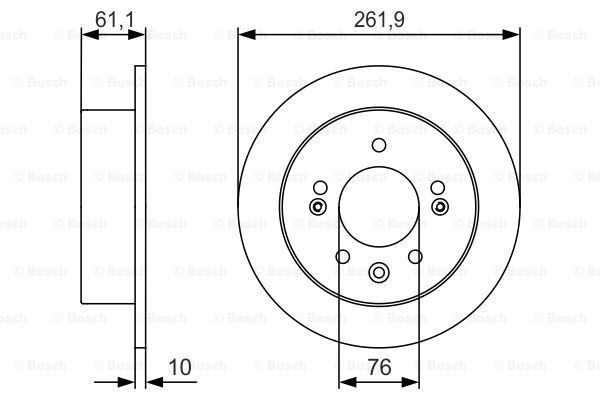 BOSCH Тормозной диск 0 986 479 R09