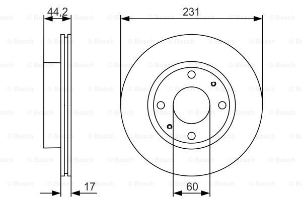 BOSCH Тормозной диск 0 986 479 R23