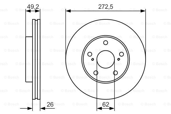 BOSCH Тормозной диск 0 986 479 R45